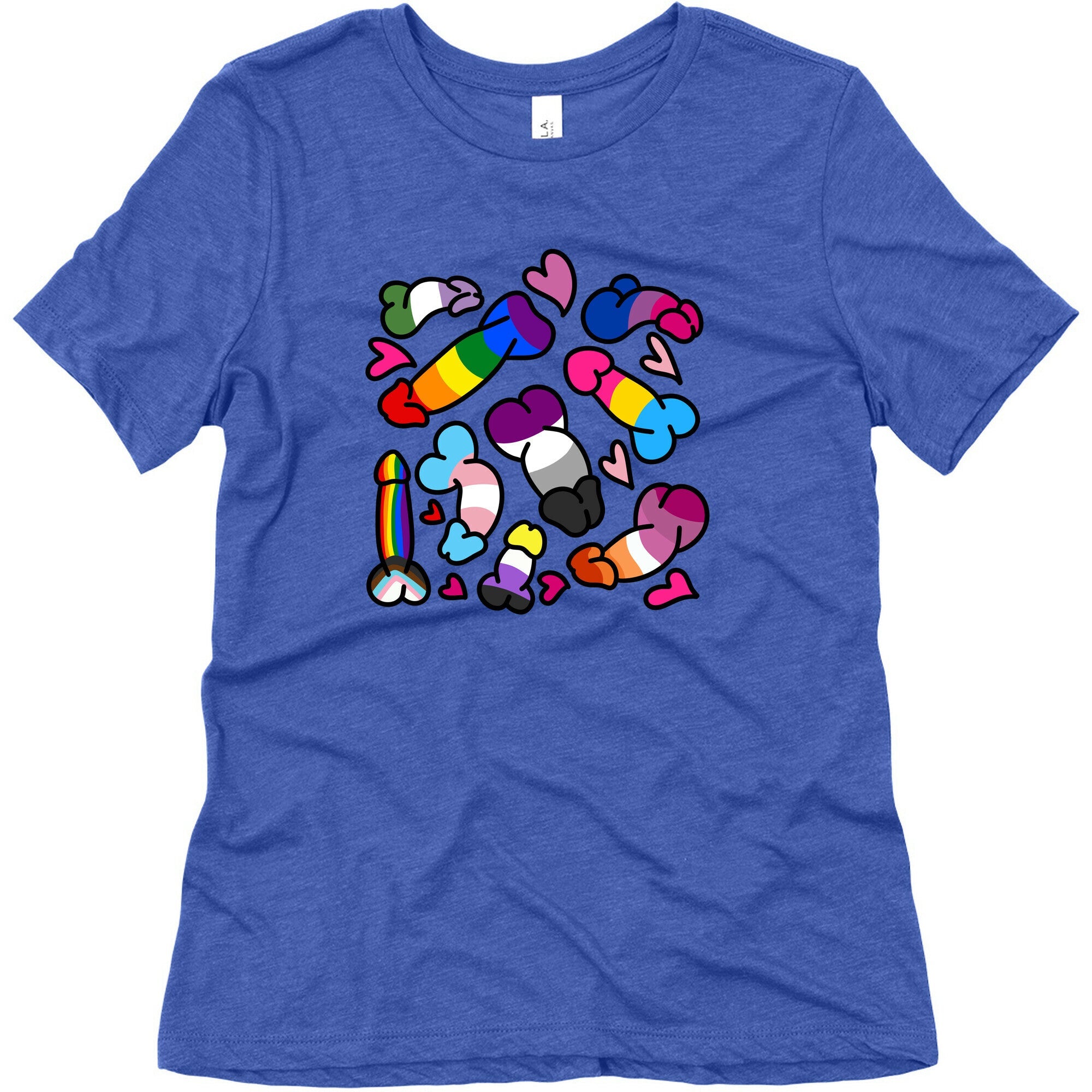 Pride Penis Pattern Womens Triblend Tee